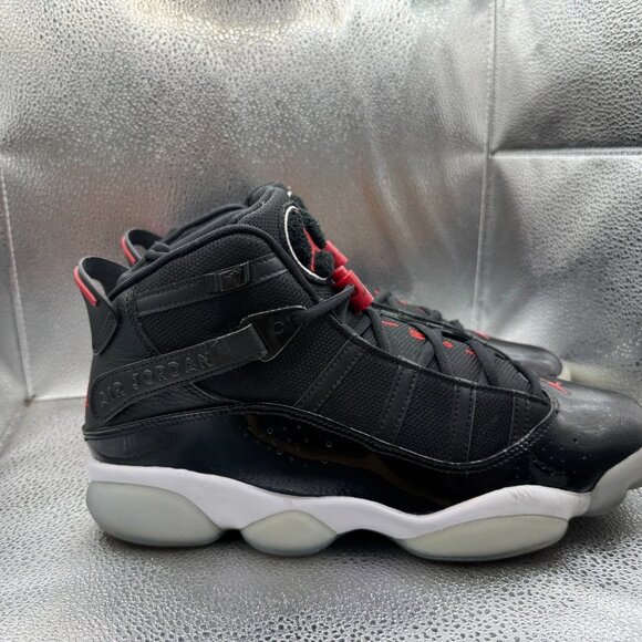 Size 11 Jordan 6 Rings Mens Black Gym‎ Red White Basketball Shoes 322992-064 - Picture 2 of 12